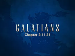 Chapter 2:11-21