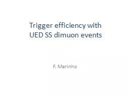 Trigger efficiency with             UED SS dimuon events