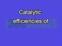 Catalytic efficiencies of