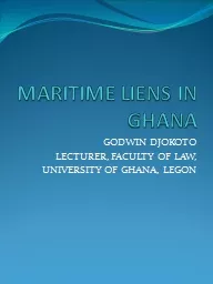 MARITIME LIENS IN GHANA