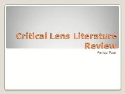 Critical Lens Literature Review