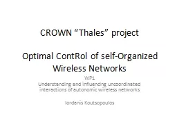 CROWN “Thales” project
