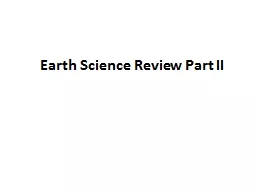 Earth Science Review Part II