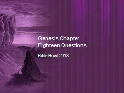 Genesis Chapter Eighteen