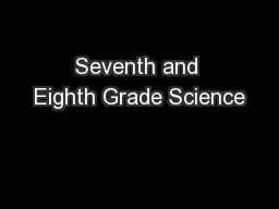 Seventh and Eighth Grade Science