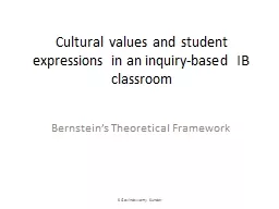 Cultural values and student expressions in an inquiry-based