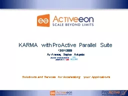 KARMA with ProActive Parallel Suite