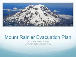 Mount Rainier Evacuation Plan