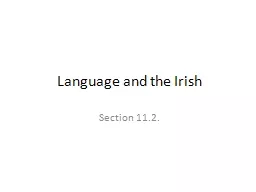 Language and the Irish