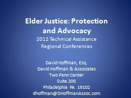 Elder Justice: Protection