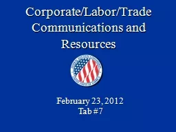 Corporate/Labor/Trade