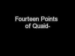 Fourteen Points of Quaid-