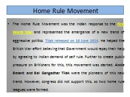 Home Rule Movement
