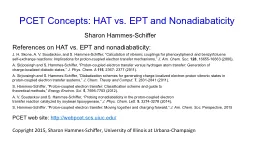PCET Concepts: HAT vs. EPT and