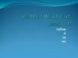 Red Hot Word Parts