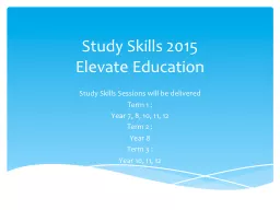 Study Skills 2015