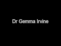 Dr Gemma Irvine