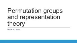 Permutation groups and representation theory