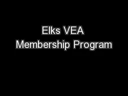 Elks VEA Membership Program