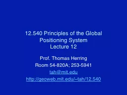 12.540 Principles of the Global Positioning System