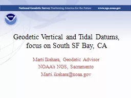 Geodetic Vertical and Tidal