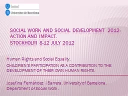 Social Work and Social Development 2012: