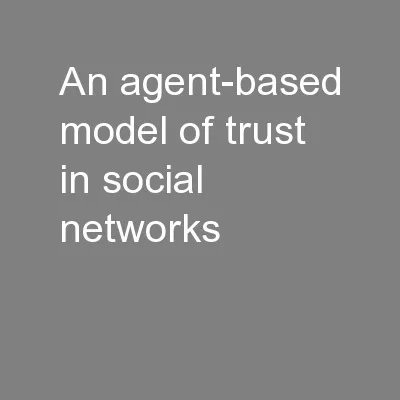 An agent-based model of trust in social networks