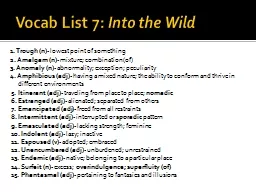 Vocab List 7: