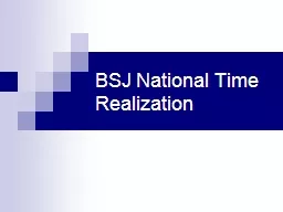 BSJ National Time Realization