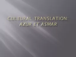 Cultural Translation:
