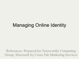 Managing Online Identity