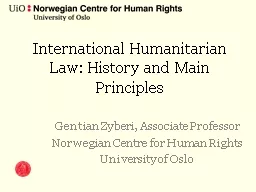 International Humanitarian Law: History and Main Principles