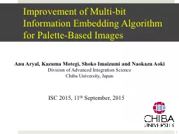 Improvement of Multi-bit Information Embedding Algorithm fo