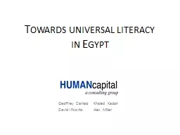 Towards universal literacy in Egypt