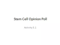 Stem Cell Opinion Poll