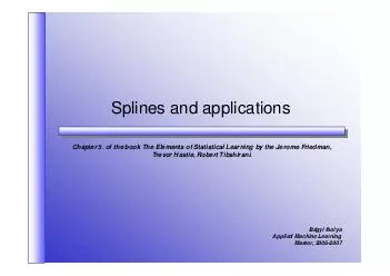 Splines and applications Chapter