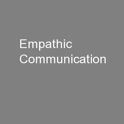 Empathic Communication