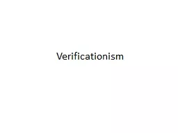 Verificationism