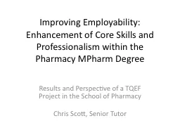 Improving Employability: Enhancement of Core Skills and Pro