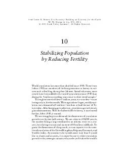 Stabilizing Population by Reducing Fertility   Stabilizing Population by Reducing Fertility