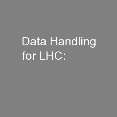Data Handling for LHC: