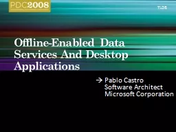 Offline-Enabled Data Services And Desktop Applications