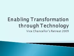 Enabling Transformation through Technology