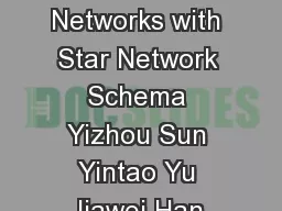 RankingBased Clustering of Heterogeneous Information Networks with Star Network Schema