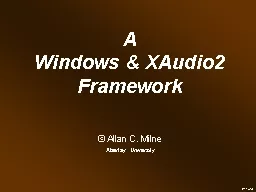 A Windows & XAudio2