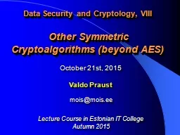 Data Security and Cryptology, VIII