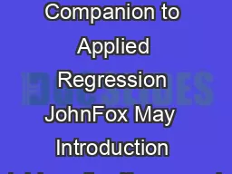 Linear Mixed Models Appendix to An R and SPLUS Companion to Applied Regression JohnFox