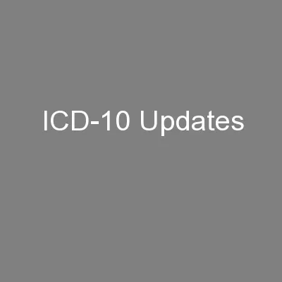 ICD-10 Updates