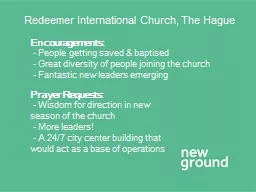 Redeemer International Church, The Hague