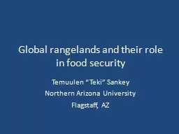 Global rangelands and their role in food security